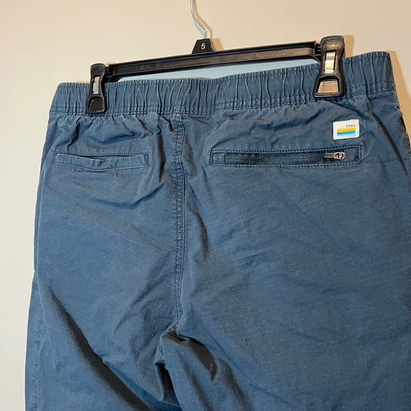 Vuori Ripstop Pant Navy Blue Organic Cotton Stretch Joggers Women's Medium - Image 9