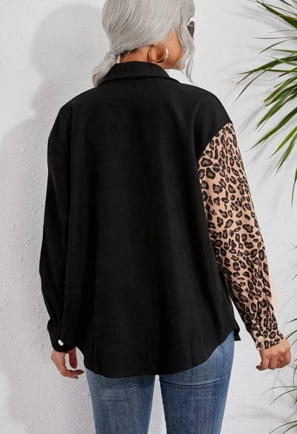 SheIn Cheetah Button Up Jacket - Image 2