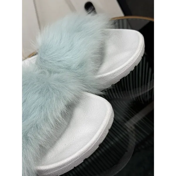 UGG Royale Baby Blue Toscana Fluffie Slide Slippers Sandals Women’s Size 11 - Image 7