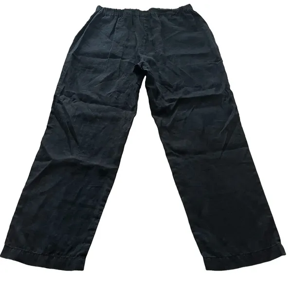 Quince Pants Women’s Medium Black European Linen - Image 3