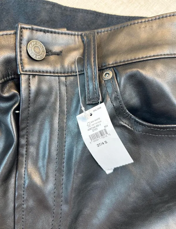 Gap black leather pants size 27 #leatherpants #gap - Image 5