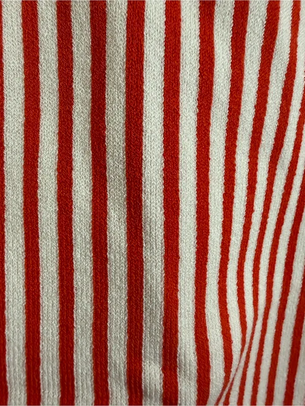 And Taylor NWT red, vertical striped sleeveless, belted knit top XL - Image 4