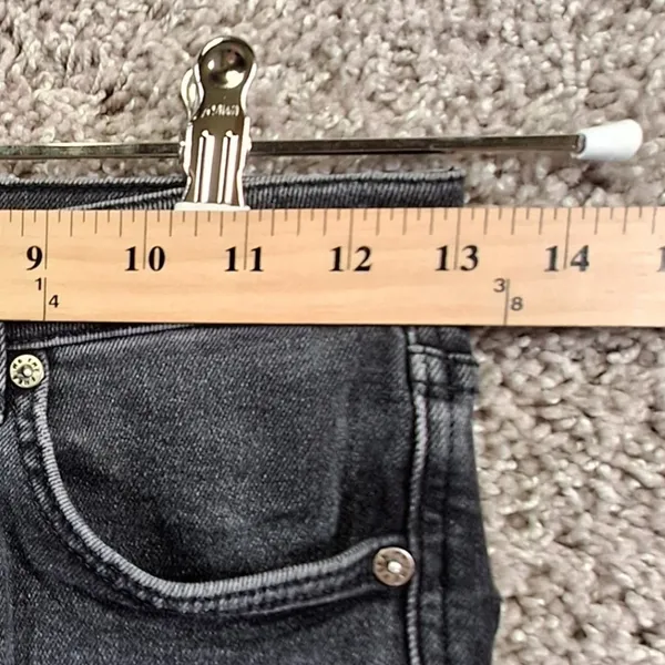 Free People Jeans Womens 27 (Fits 26x27) Dark Wash We the Free‎ Raw Hem Boho - Image 2