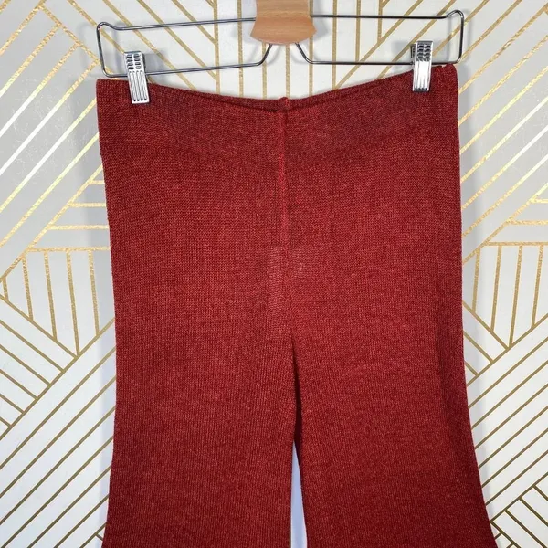 Zara‎ Knit Culottes in Red Rust Wide Leg High Waist - Image 6