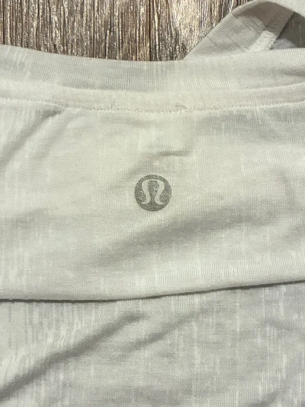 Lululemon White Sheer Burnout Long Sleeve Top Size 4 - Image 4