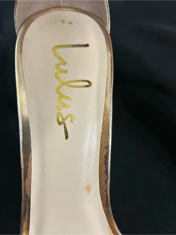 Lulu's Rose Gold Strappy Ankle-Strap Spiked Heels SZ 8.5 - Image 7