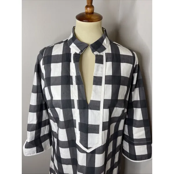 Brooke Wright Designs Talley Shift Dress in Black Check Medium M - Image 6