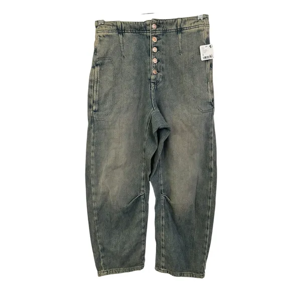 FREE PEOPLE We The Free Osaka Jeans spearmint size 29 NWT boho indie - Image 3
