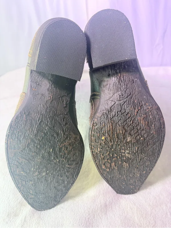 Teal Western Ankle Boots for Women - Image 11