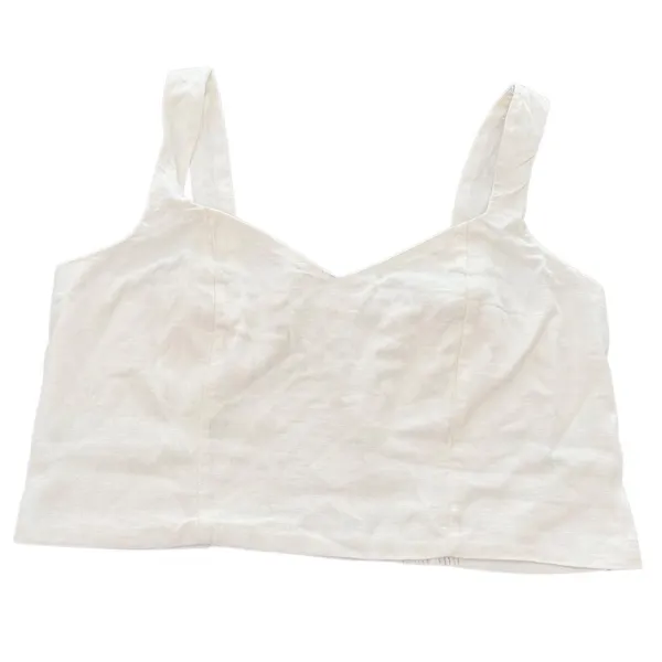 A New Day Linen cropped top size M - Image 3