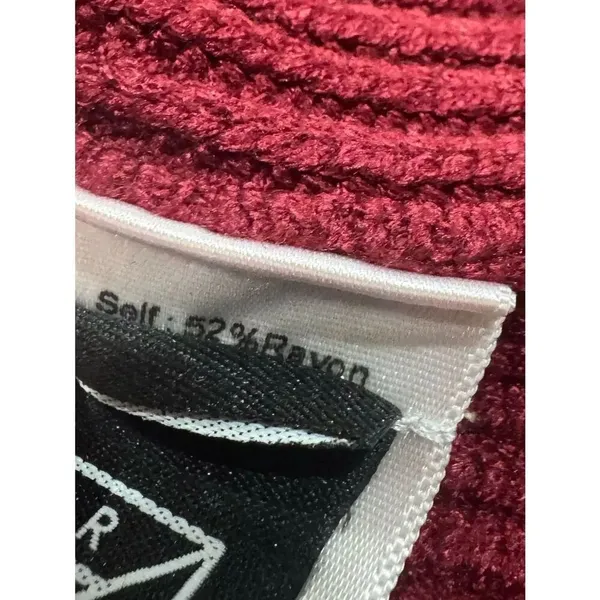Revolve Line & Dot Waylon Sweater Striped Maroon Cream Women’s Small - Image 3