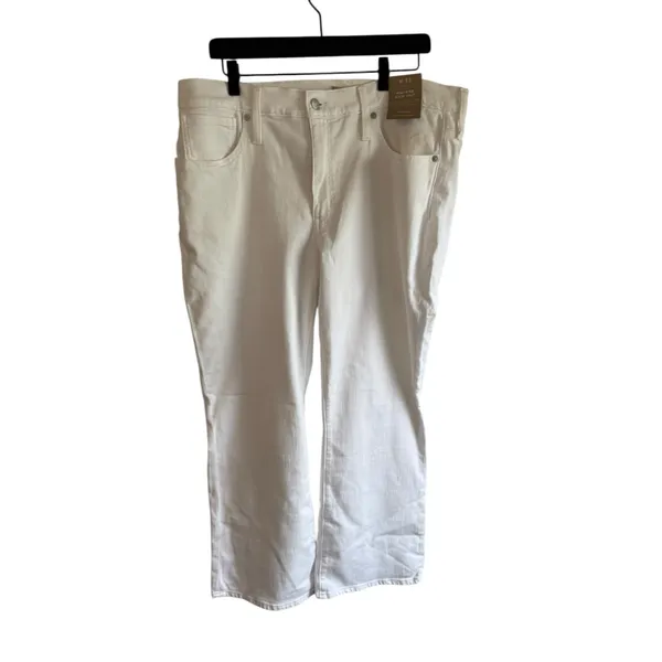 Madewell Mid-rise Kick Out Crop‎ Jeans White 33 - Image 12