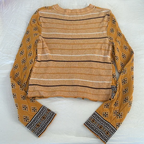 Mustard Patterned Women's Top - Image 3