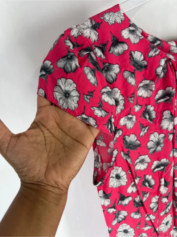 Wallis Fuchsia Floral Cap-Sleeve‎ Mini Dress - Image 5