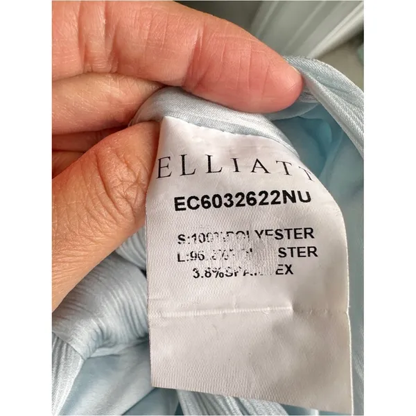 Elliatt Varella Halter Tiered Maxi Dress Light Blue Medium - Image 11