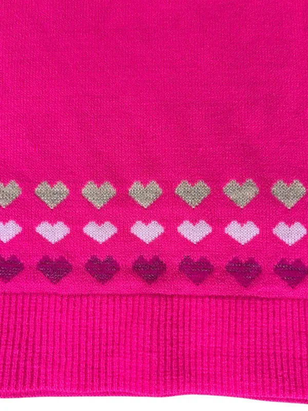 EUC Lilly Pulitzer Alyona Heart Jacquard Puff Sleeve Sweater Pink Size Medium - Image 6