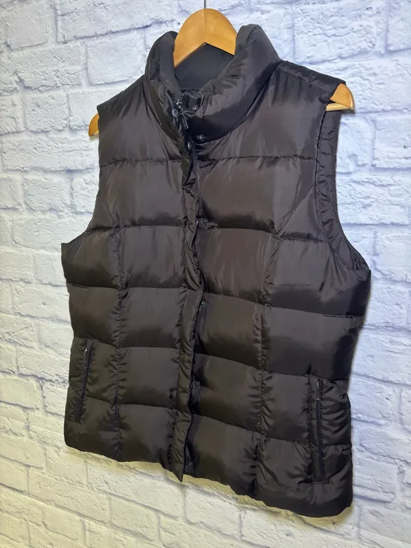 Eddie Bauer Women’s Puffer Vest Premium Quality Goose Down Brown Size Large - Image 5