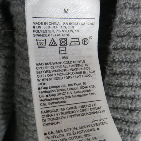Old Navy Women's Gray Ribbed Knit Quarter Zip Sweater Size Medium Preppy - Image 5