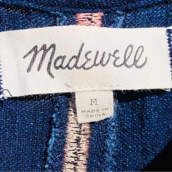 Madewell Isadora Embroidery Easy Dress M Blue - Image 7