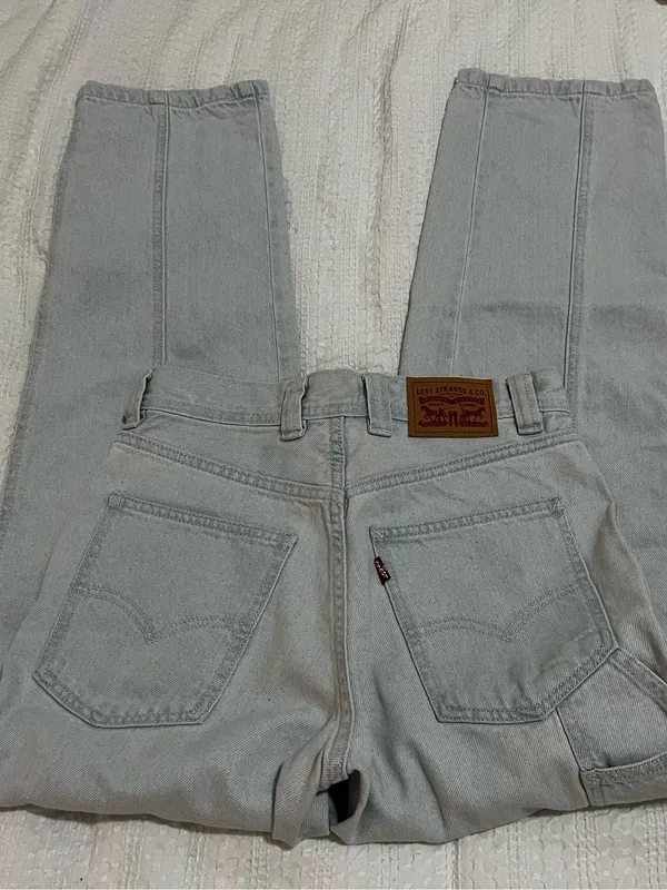 Levi's Women's Wide-Leg Carpenter Jeans Sz 25x31 Light Wash - Image 7