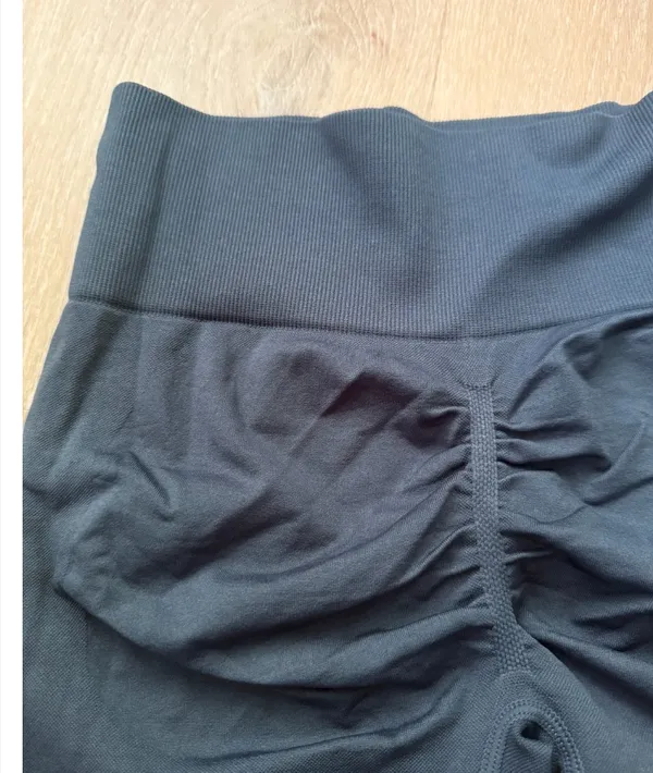 Dark Blue Seamless Scrunch Workout Shorts Size S - Image 3