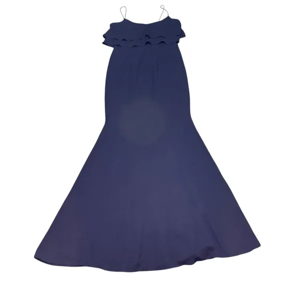 Love, LIkely Navy Blue‎ Sleeveless Layered Ruffle Evening Gown Size 4 - Image 6
