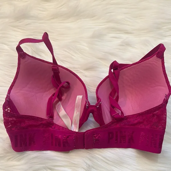 Women's Pink Lace Bra - Image 2