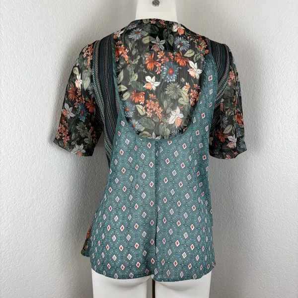 Anthropologie Tiny lovely patchwork wrap top - Image 8