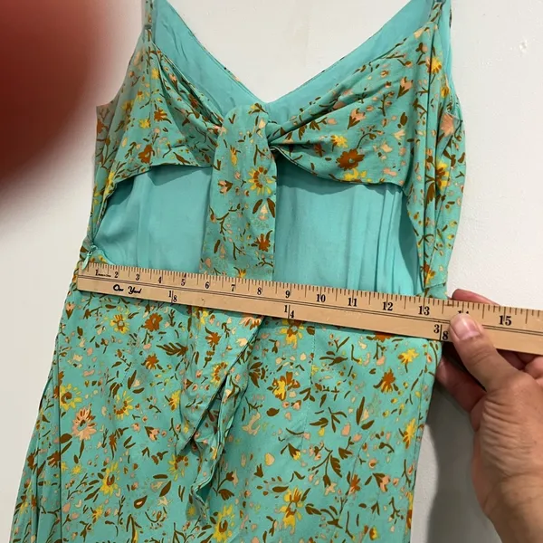 HELLO MOLLY Green Floral California Dreaming Midi Dress Sz. 4 - Image 10