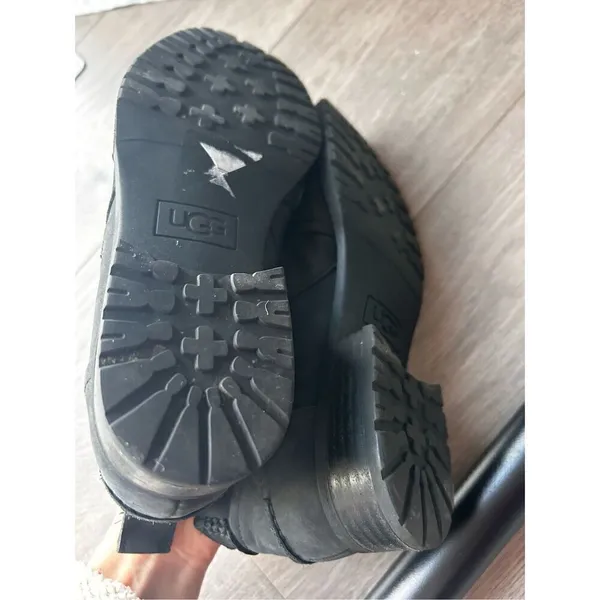 Ugg Waterproof Slate black ankle leather boots size 9 shoe womens booties - Image 6
