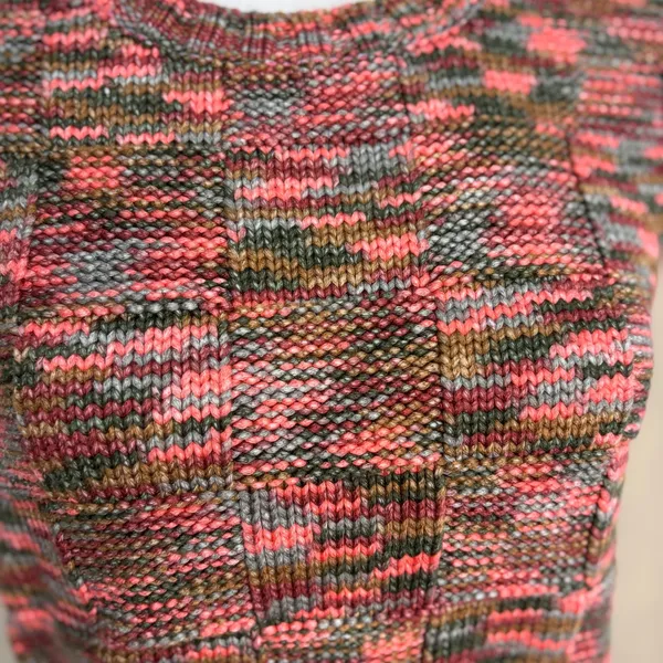 Steve Madden Sweater Vest Multicolor Space Dye Cropped Knit Retro Festival Y2K S - Image 5