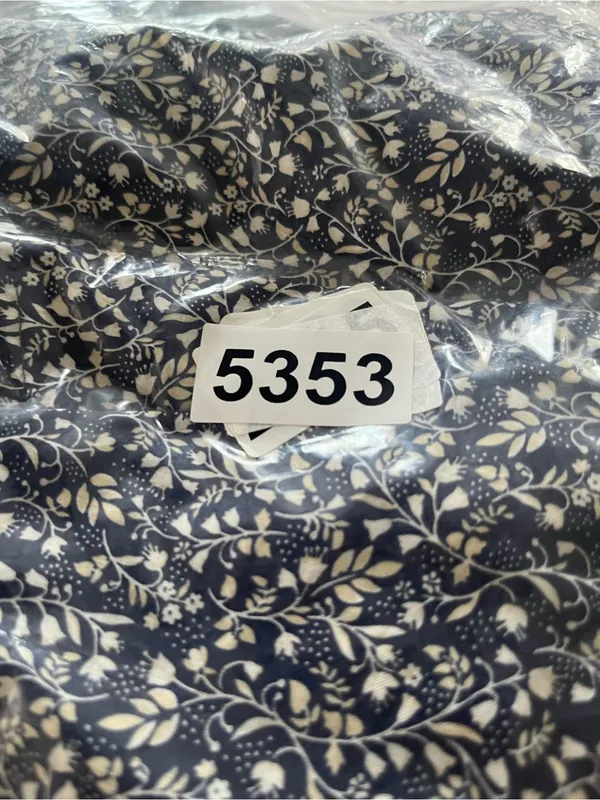 Old Navy 100% Cotton Navy Blue Floral Smocked Midi Dress Large Coastal - Image 10