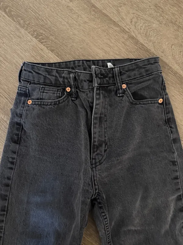 H&M Vintage Straight Jeans Black - Image 2