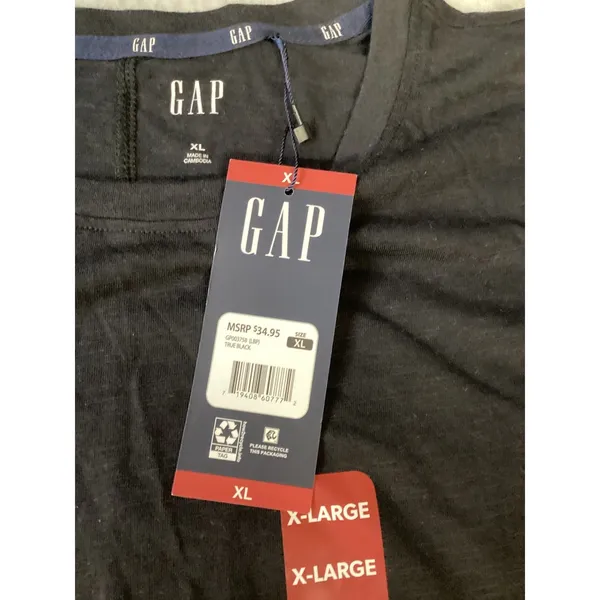 Gap Womens Long Sleeve Tee True Black Crew Neck Shirt XL NWT‎ GP003758 - Image 4