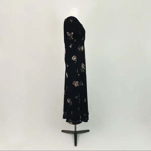 Vintage Ann Taylor Botanical Dress in Black | Size 6 - Image 8