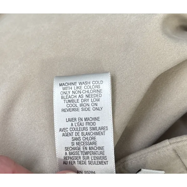David Brooks Skirt Size 12 Neutral Tan Faux Suede Minimalist Modest Straight - Image 7