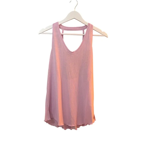 Nike Yoga Dri-Fit Size Medium Pink Open-Back Activewear Tank Top - Image 2