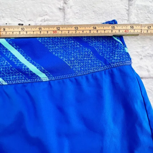 Nike Shorts Womens Large Blue Double Lined High Rise Swoosh Logo Athletic - Image 6