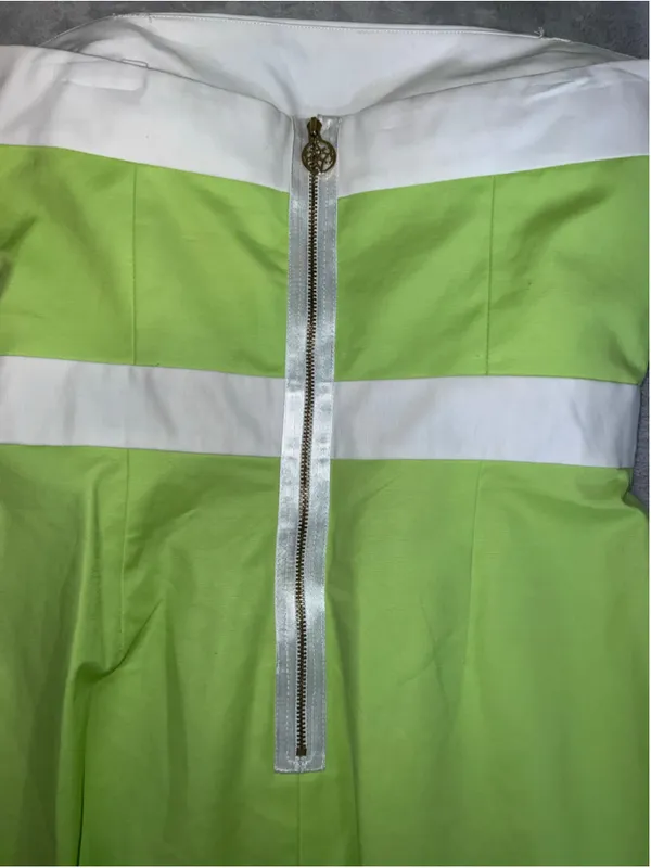 NEW Antonio Melani Strapless Dress Size 6 Lime Green White - Image 10