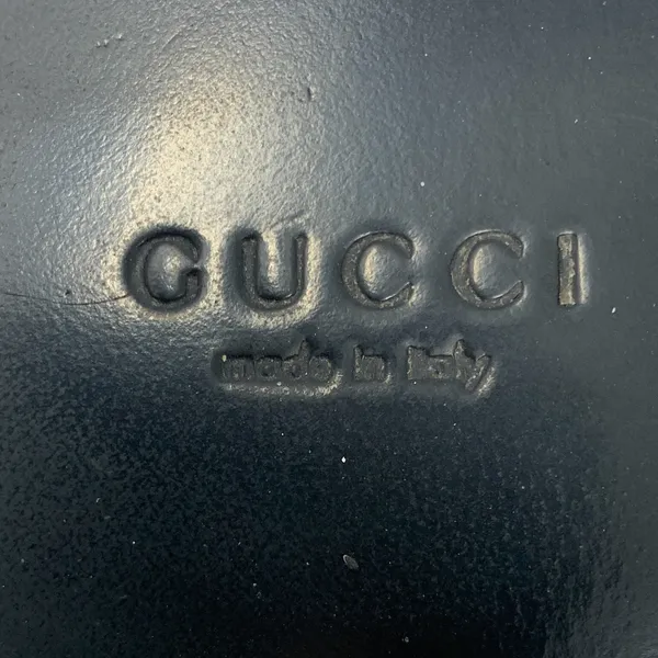Gucci Marmont GG Black Leather Thong Sandals Gold Logo EU 38.5 - Image 6