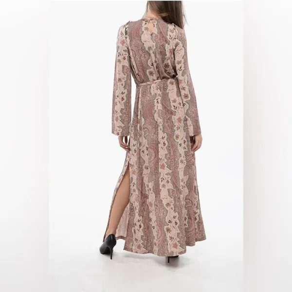 All Saints Susannah Cascade Maxi Dress Removable Sleeves Boho Floral US Size 0 - Image 15