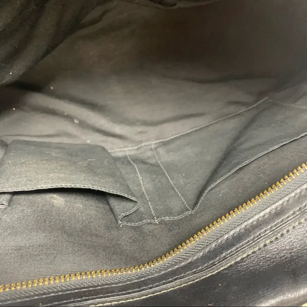 Coach Signature Hampton Black Monogram Canvas Leather Handbag - Image 10