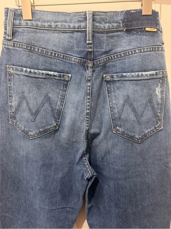 MOTHER SUPERIOR Sz 29 Patch Knee Women's The Tune Up Crop Jean - Image 7