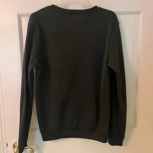 BTS Kpop Quote Black Long-Sleeve Fleece Pullover Crewneck Sweatshirt - Image 3