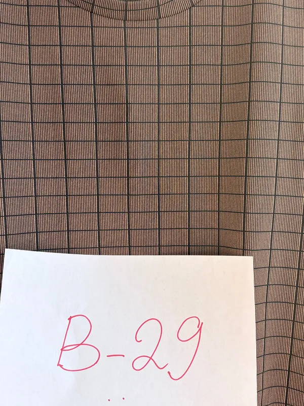 Zara Brown Plaid Short-Sleeve Shift Dress - Image 8