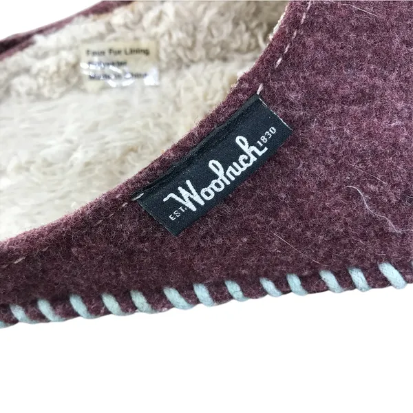 WOOLRICH Fleece-Lined Felt Slippers W's 9 Maroon Lightweight Indoor Cottagecoree - Image 5