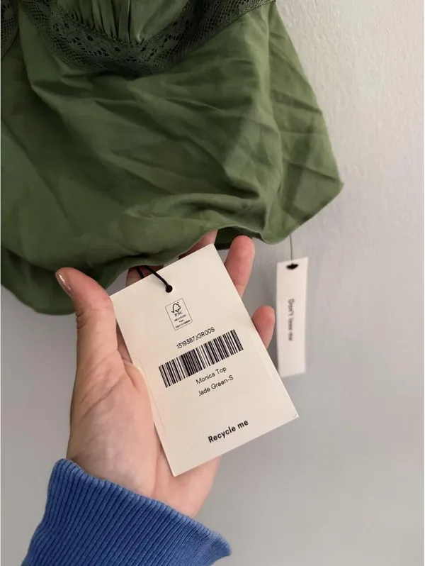 Reformation Monica Top in Sage Green - Image 4