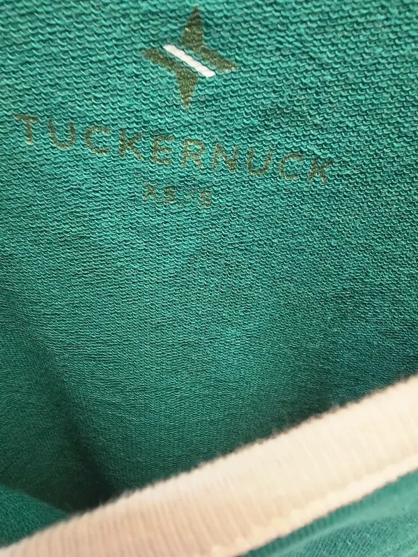 {XS/S} Tuckernuck Tnuck Sport Green And White Terry Farah Pullover Top - Image 8
