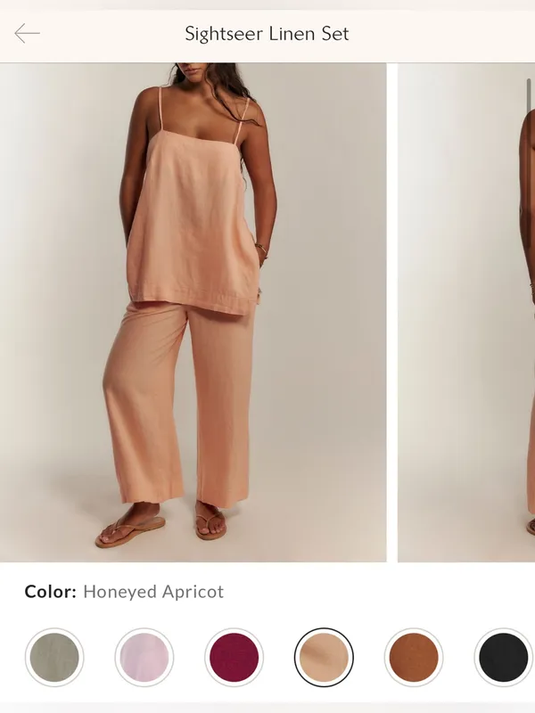 NWT Free People Free-Est Sightseer Linen Set - Honeyed Apricot Peach - XS - Image 7