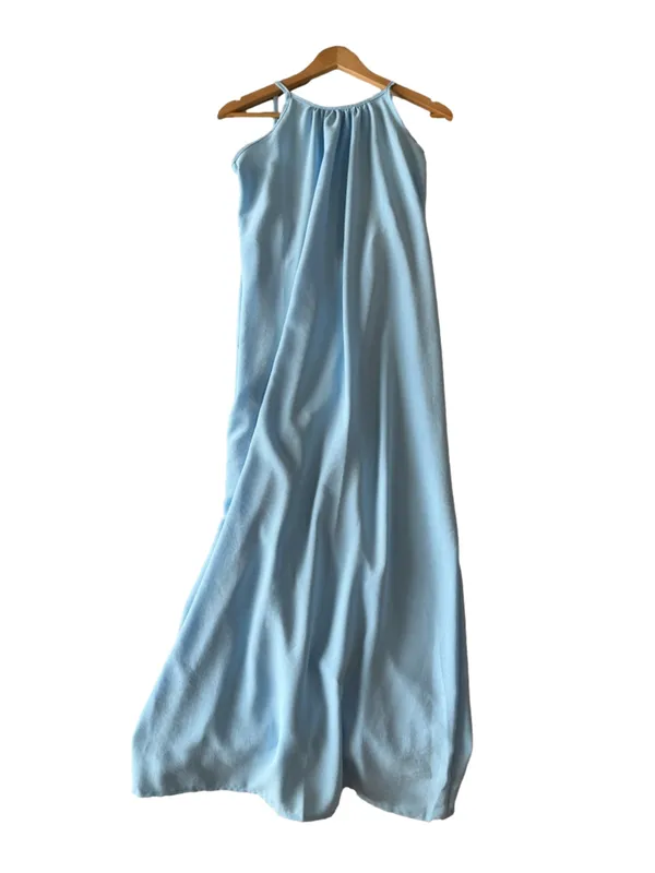 Women's Blue Open Back Dress Size Small #260357 - Image 7